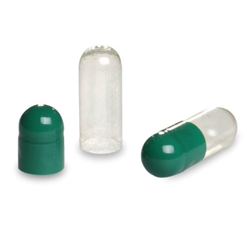 lege capsules maat 00 groen transparant